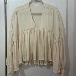 Bohme Cream V-Neck Blouse